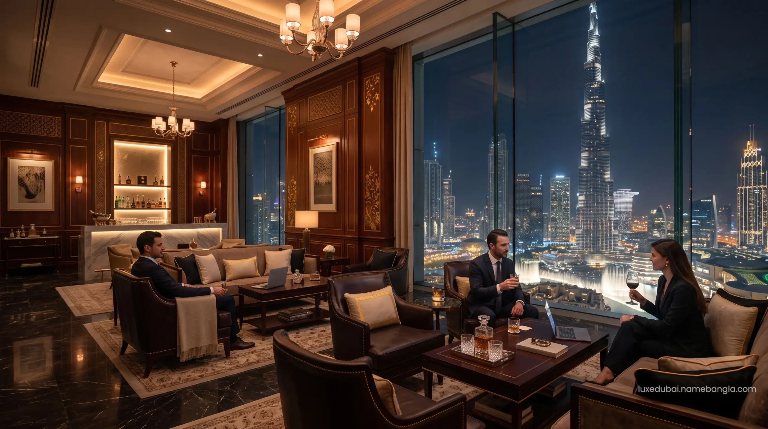 An ultra-exclusive 7-star corporate executive lounge in Dubai utilized by affluent Indian travelers to mitigate luxury hospitality taxes during Q3 2026.